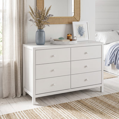 Six Drawer Dresser - White Finish
