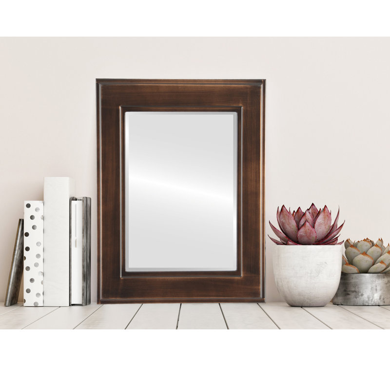 Miroir biseauté Wirksworth, H 25 po x l 21 po, Bois de rose
