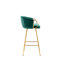 26 tabourets de bar de 26 po, dont 2, siège en tissu de velours, pieds dorés, repose-pieds et base, option de siège élégant + pied, élégant