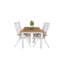 Navya 4 - Person Teak Solid Wood Patio Dining Set Extendable Rectangular Table
