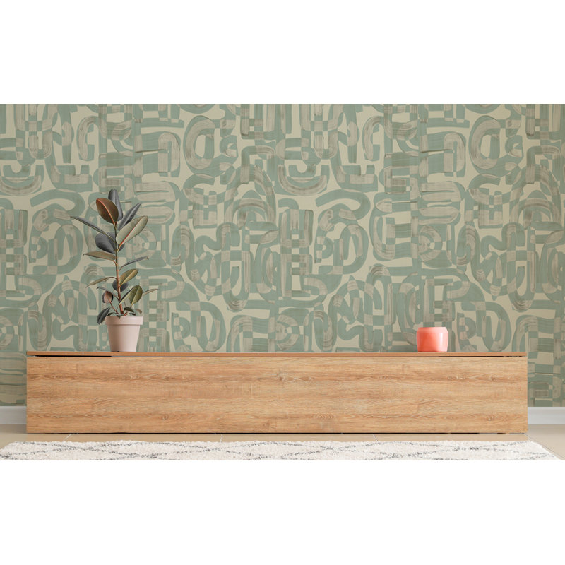 Abstract Wall Mural, 24' L x 36" W, Opal