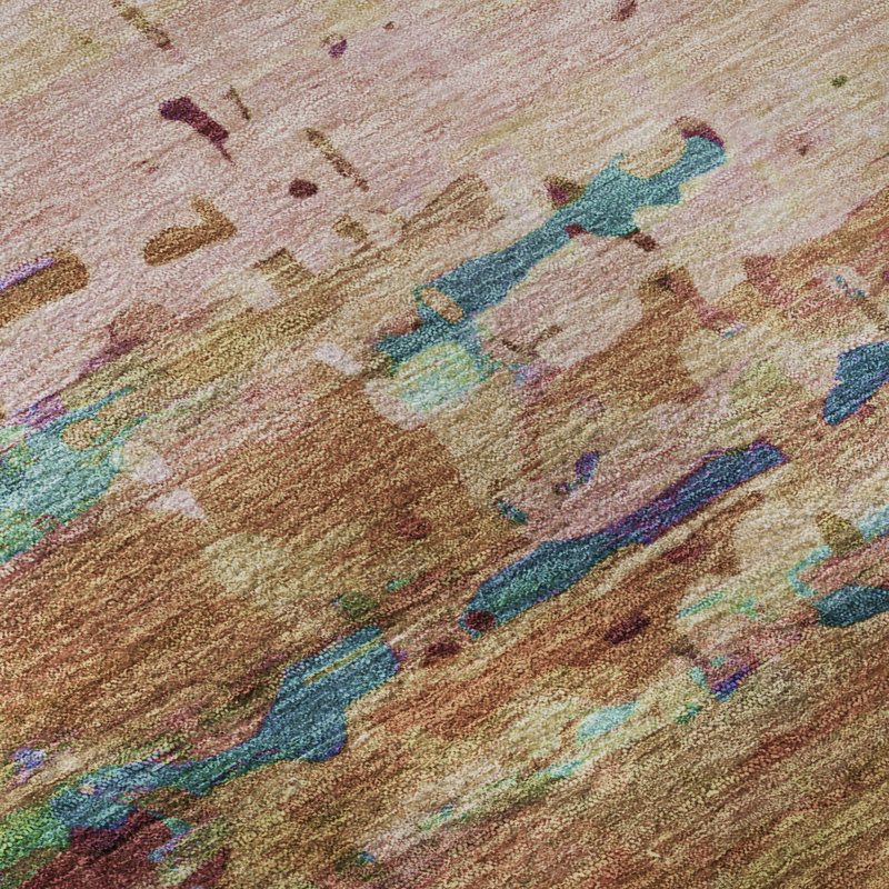 Premium Machine Washable Mayfield AMF2035 Abstract Rug, 10' x 14', Sage