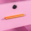 2 tiroirs et 1 armoire de rangement rose