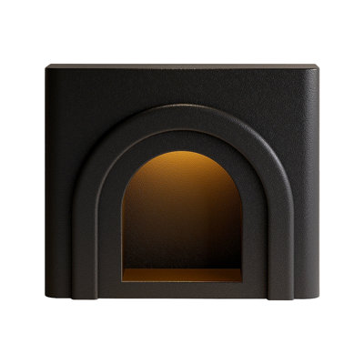 Black Manufactured Wood Freestanding Fireplace
