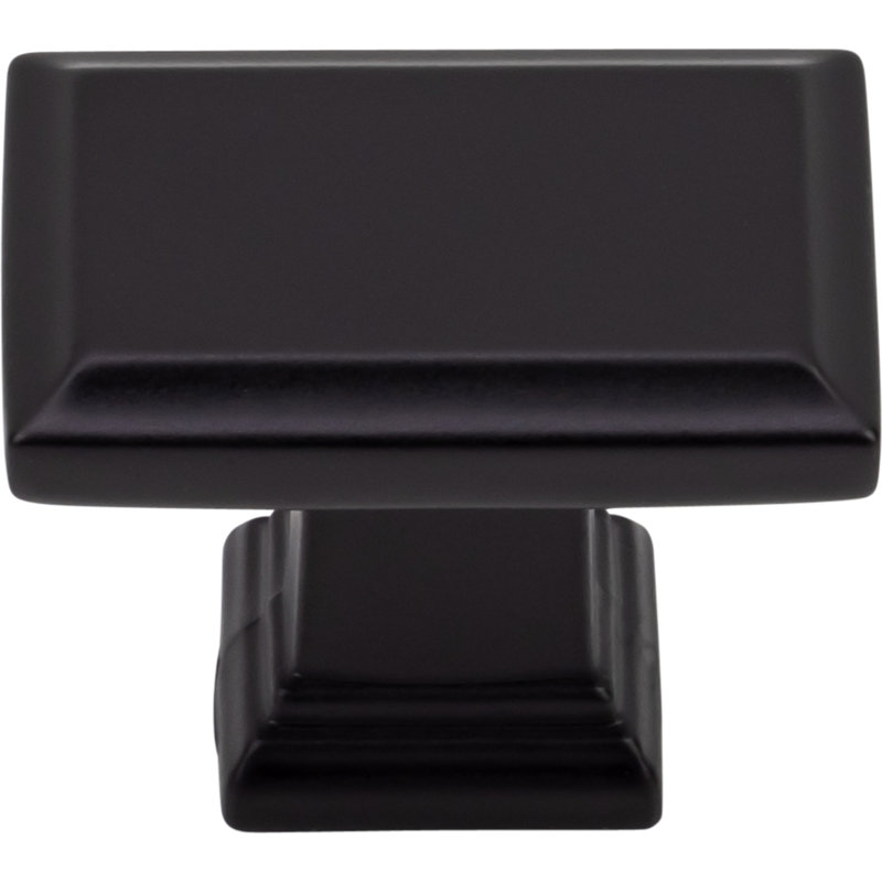 1 1/2" Length Rectangle Knob, Matte Black