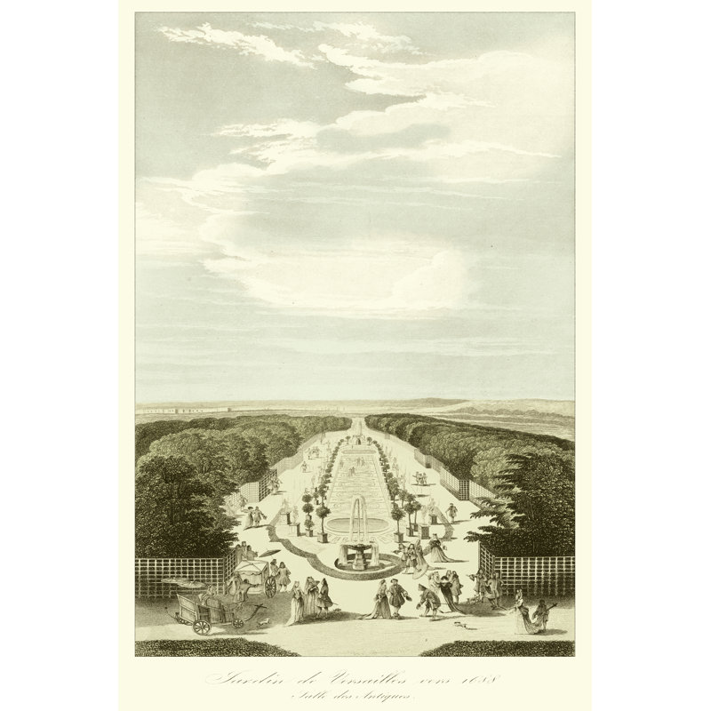 Garden At Versailles III - Wrapped Canvas Painting, 46cm H x 30cm W
