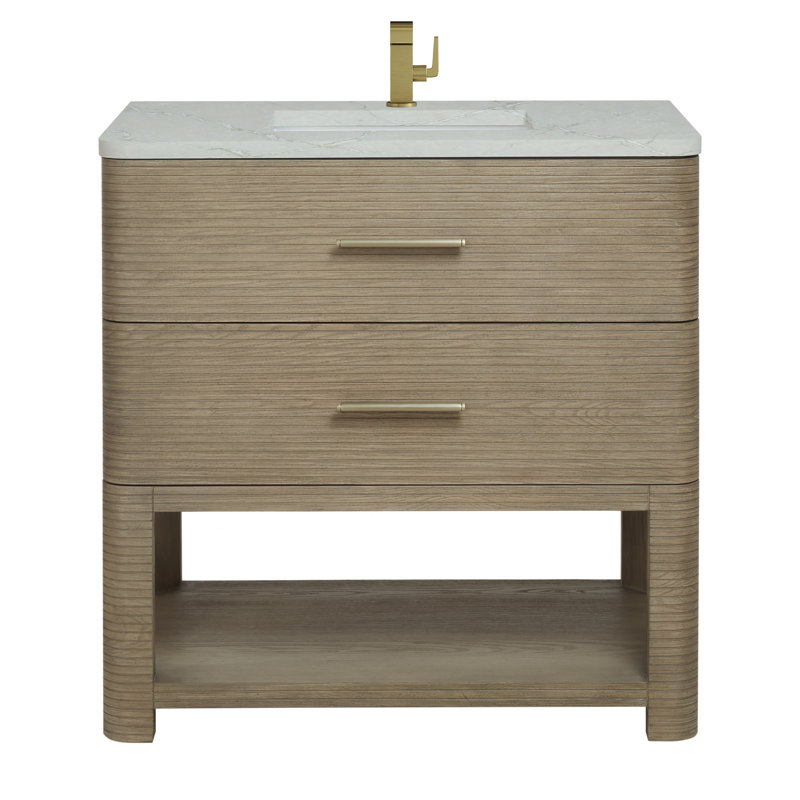 Lucian 36'' W Single Vanity, Victorian Silver