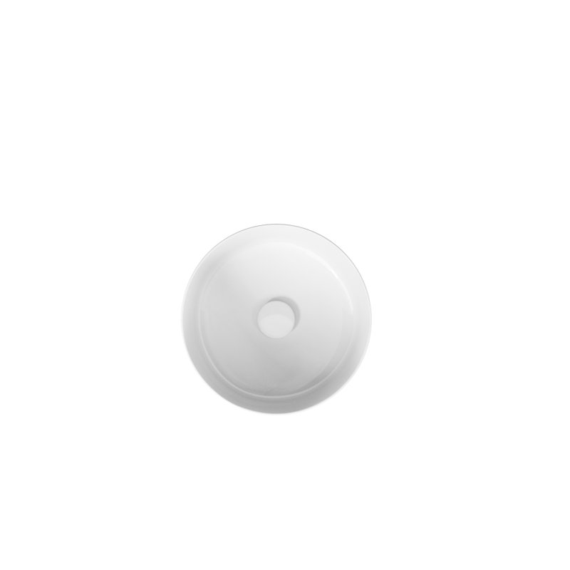 Cersanit 380mm L x 380mm W White Ceramic Circular Sink