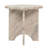 Ronan Round Mable Accent Table with Interlocking Cross Base