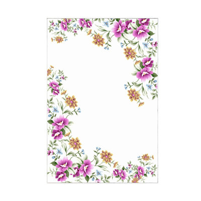 High-Quality Hall Carpet, 31.5 x 59.1 Inches, Lilac Color | 100% Polyamide, 850 g/m², 0.08 in Pile Height | Non-Slip Underside, Digital Print | Machine Washable, Easy Cleaning for Home Decor