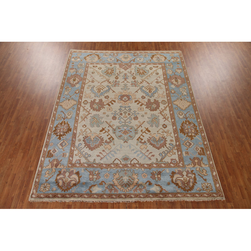 Tapis à motif floral All-Over Oushak 9x12