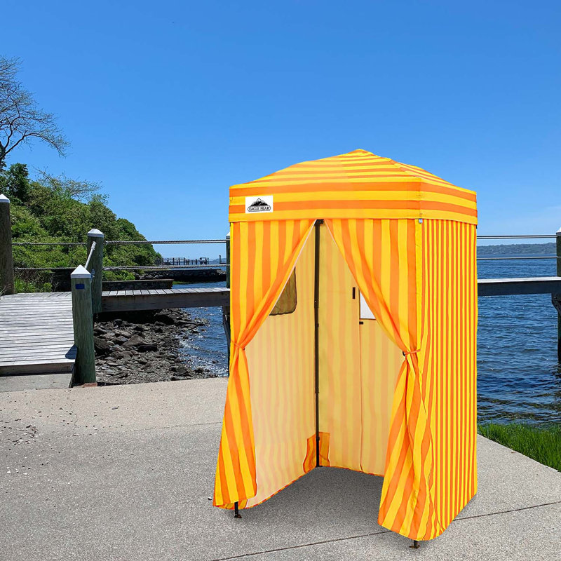 Flex Ultra Compact 4 pi. L 4 pi. Auvent en métal, Jaune et orange