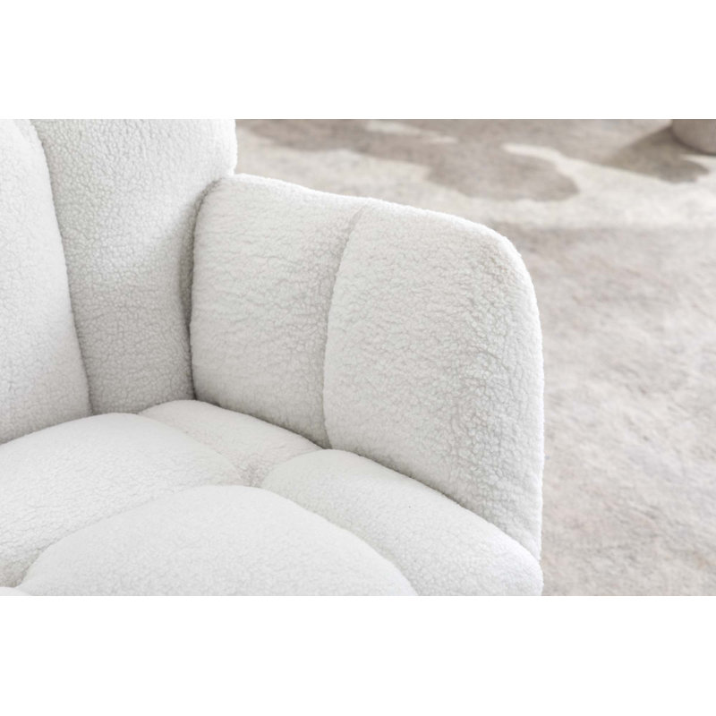 Chaise de chambre de bébé à bascule Teddy, Ivoire ivoire