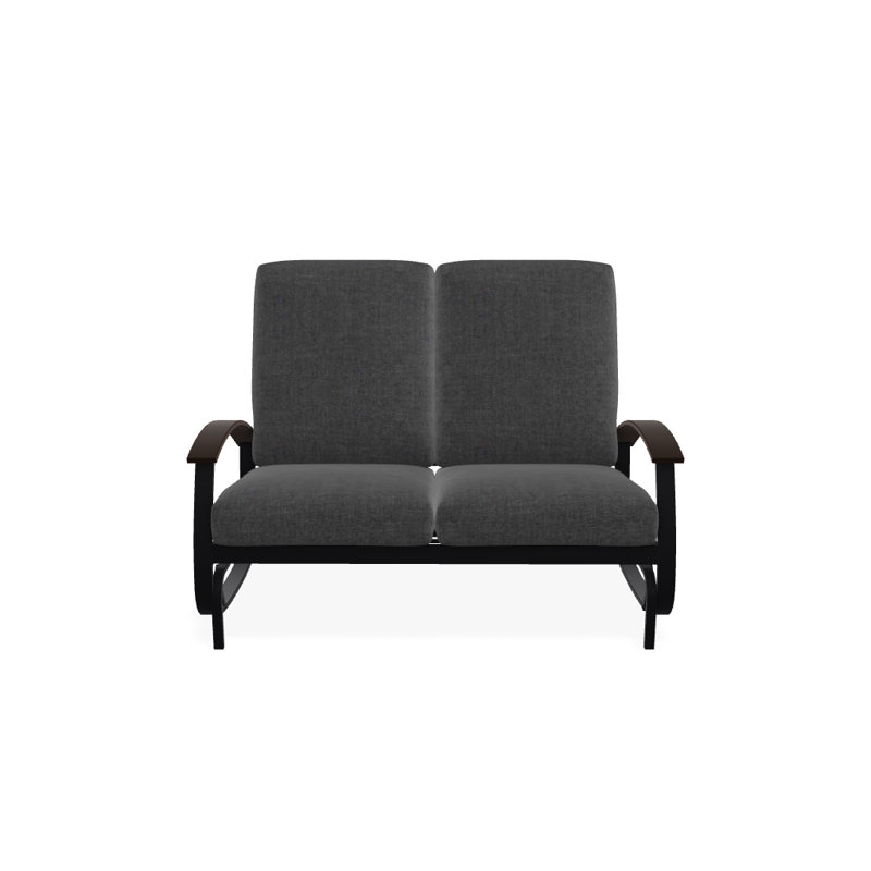 Banc oscillant avec coussins Askar, Tissage uni ardoise coulée Sunbrella®, Kona P10, Désert texturé