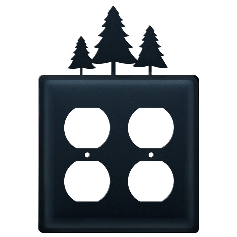 Pine Trees 4-Gang Duplex Outlet Wall Plate