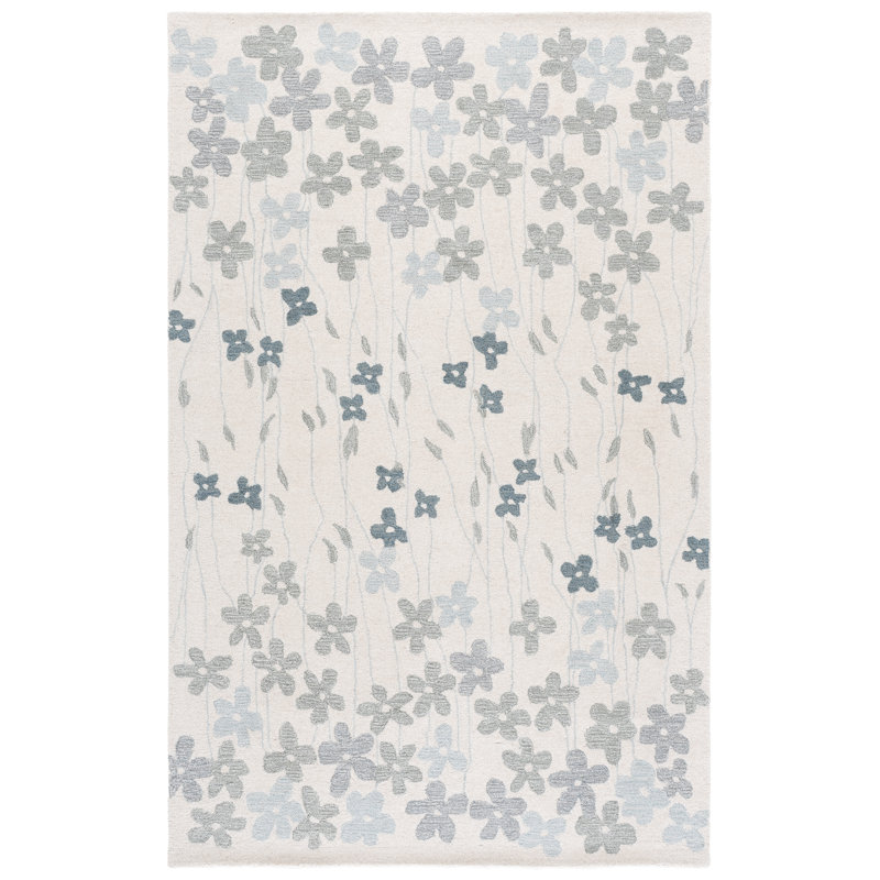 Martha Stewart 3551 Hand Tufted 80% Wool; 20% Cotton Floral Rug, 8'-0" X 10'-0" Rectangle