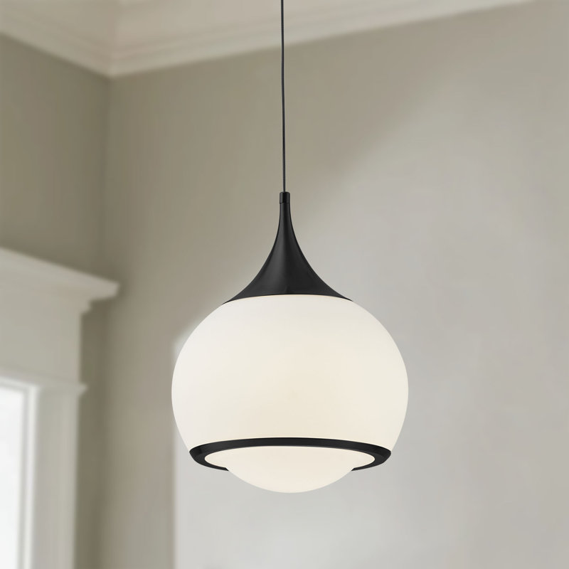 1-Light Dimmable Integrated LED Pendant, Matte Black, 72.25" H X 9.75" W X 9.75" D