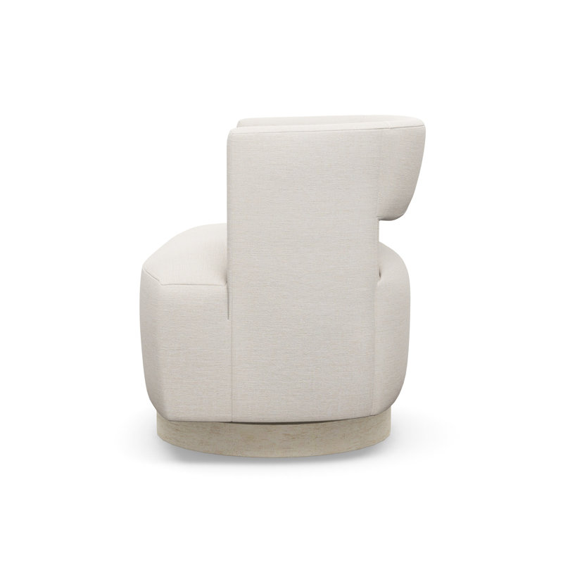 Crystle Swivel Barrel Chair Chair with Ottoman, Sandstone, 8938-45