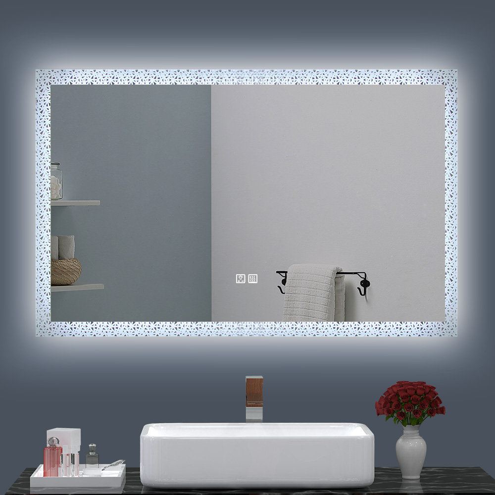 Ivy Bronx Barkev Human Body Induction LED Sensor Illuminated Dimmable Anti  Fog Vanity Mirror with Bluetooth & Reviews