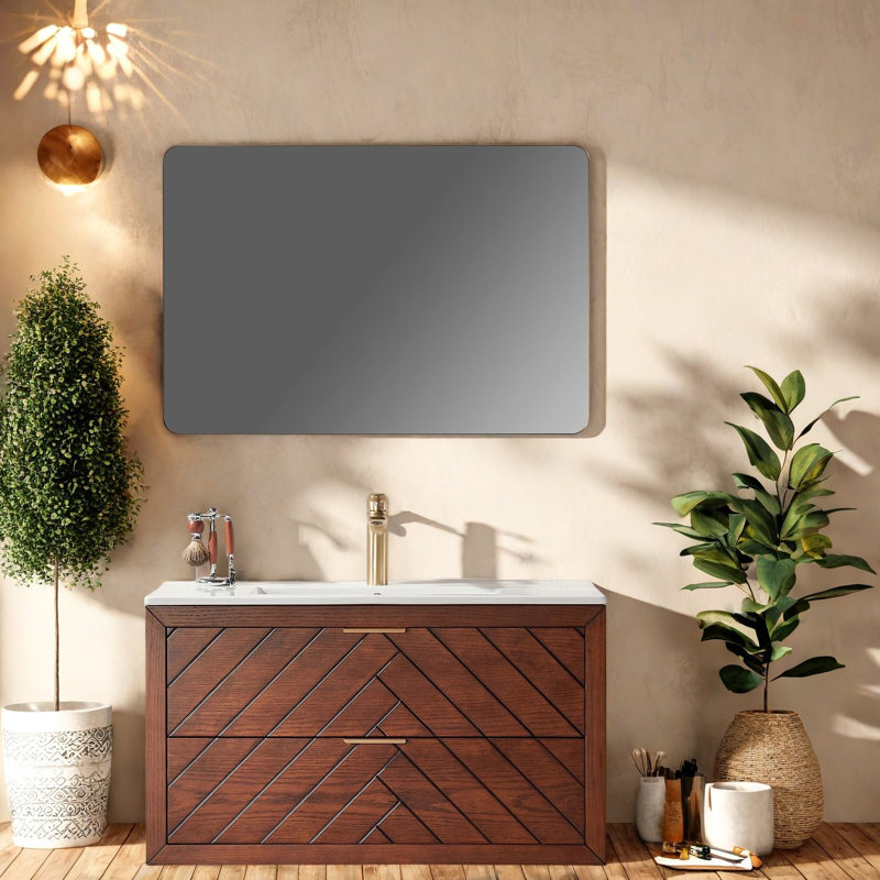Meuble-lavabo en contreplaqué moderne