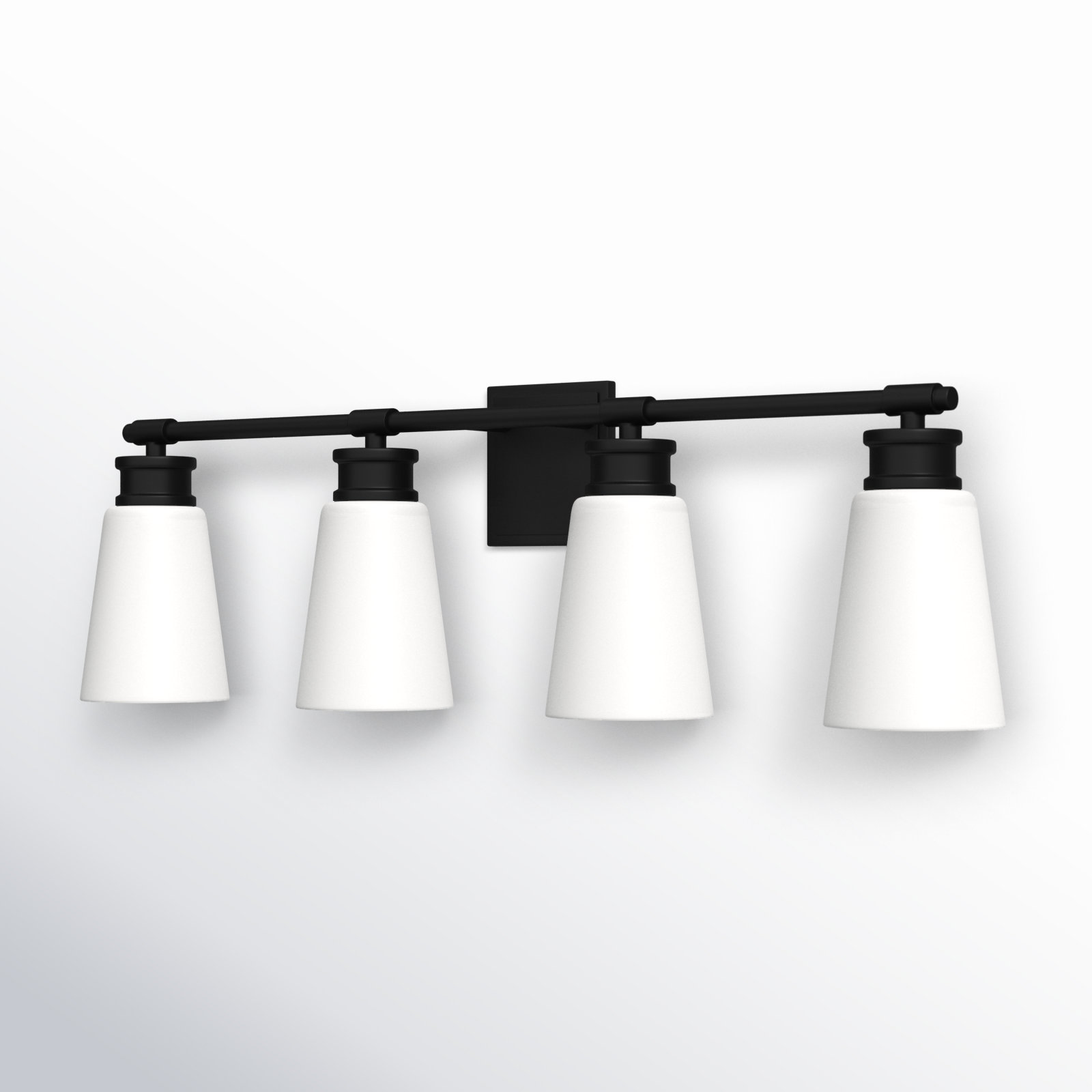Orlanda 4-Light Dimmable Vanity Light, Matte Black