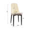 Table de salle à manger de style moderne avec 4 chaises multifonctionnelles en polyuréthane, surface de teinture, esthétique médiévale facile à installer, rembourrage en éponge