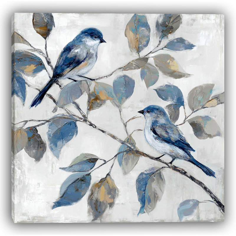 «Quiet Companions - Soft Blue Bird», art mural