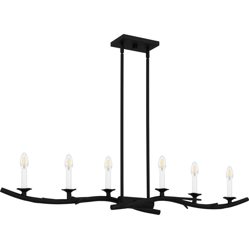 Sabali 6-Light Earth Black Island Light
