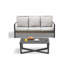 Ensemble de conversation de patio en osier 2 pièces avec coussins et table basse-302156453