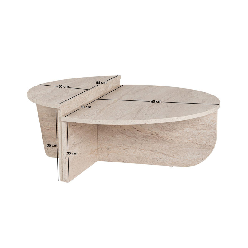 Glorias Coffee Table, Travertine