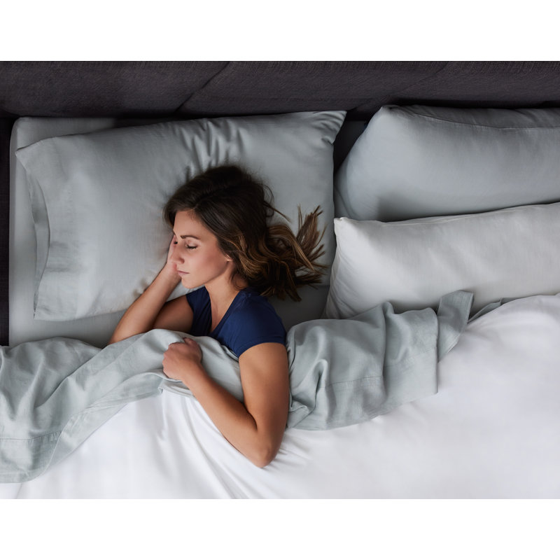 Fog Gray Queen Cotton Percale Deep Pocket Sheet Set