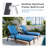3Pc Chaise Lounge Set Black Outdoor Aluminum Patio Furniture , 2 Chaise & 1 End Table With Modern Tapered Feet Pneumatic Adjustable Backrest For Effortless Reclining Wheels Sunbrella Cushion Ember