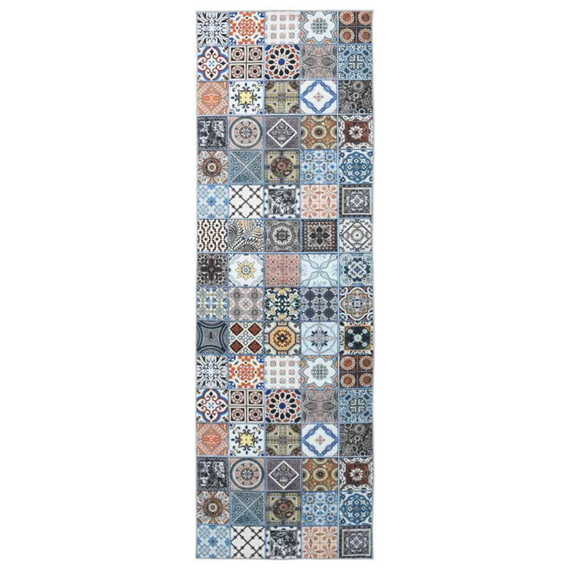 Geometric Area Rug, Blue, Rectangle 100 x 150 cm