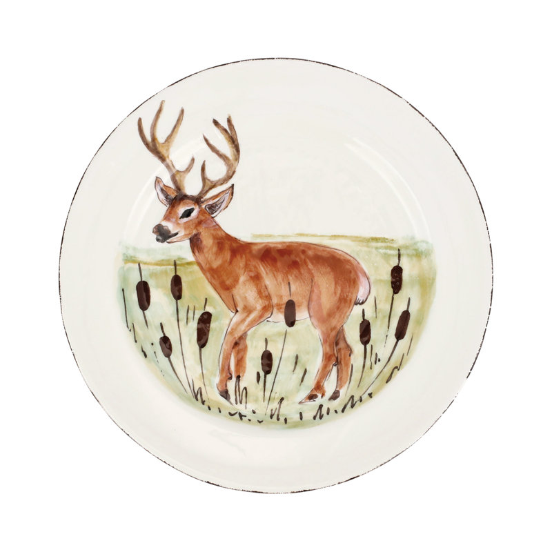 Wildlife Handmade Terra Bianca Dinner Plate