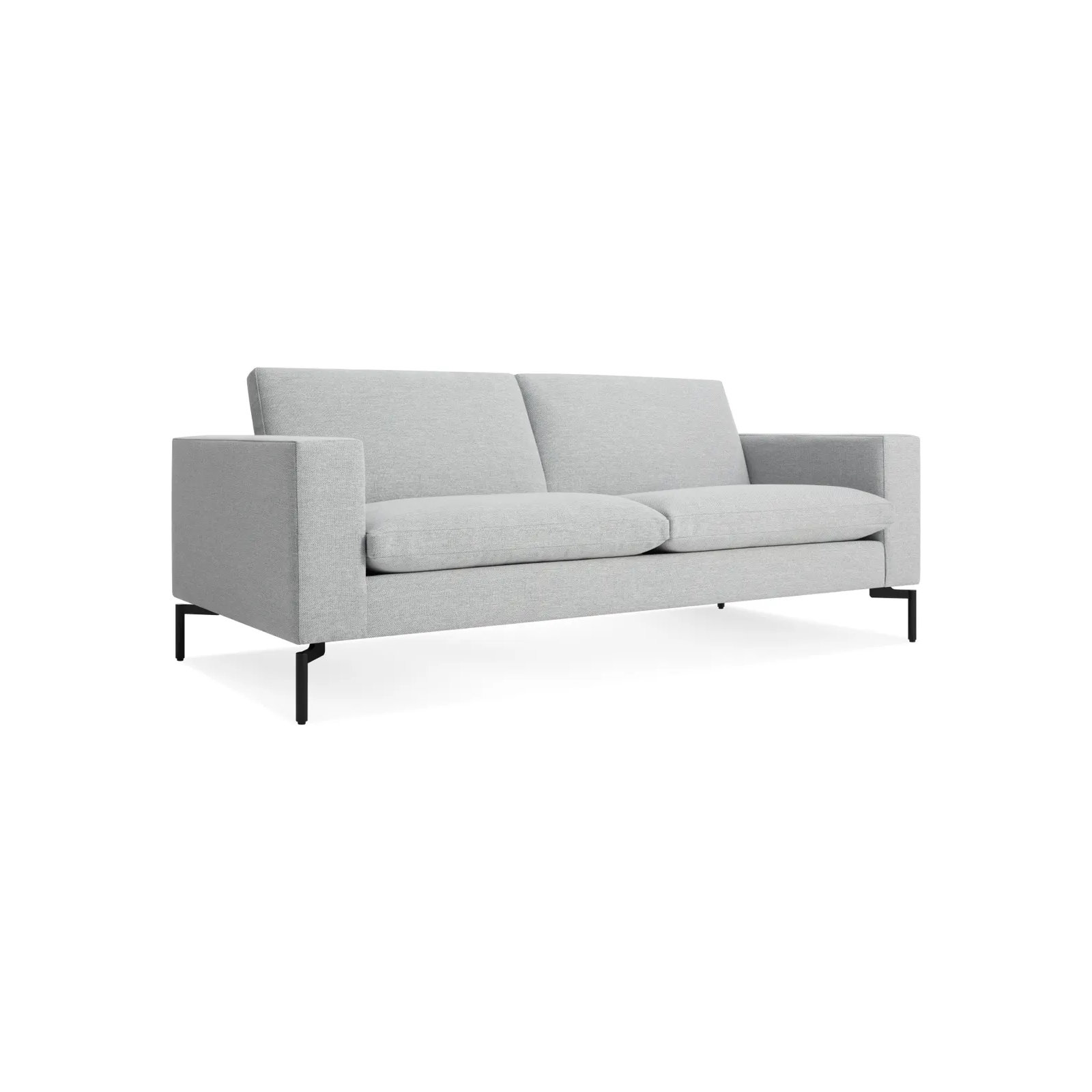 New Standard Upholstered Sofa, Black, Maharam Mode in Intaglio Crossweave, 32" H x 78" W x 35" D
