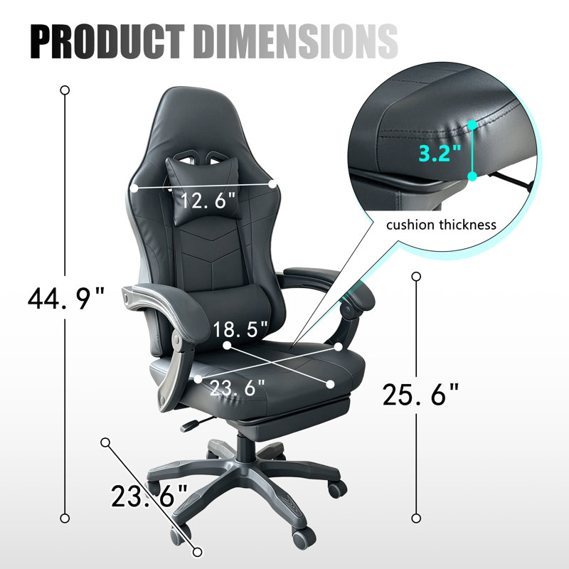 Chaise d'ordinateur pivotante à 360 °