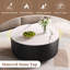 Table basse ronde moderne avec 2 tiroirs-118305024