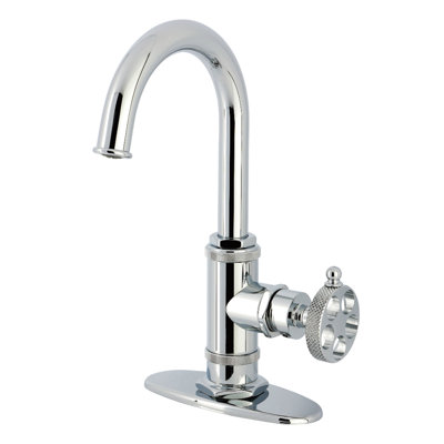 Robinet de bar 1 trou à fixation sur le comptoir avec poignée moletée Kingston Brass Webb