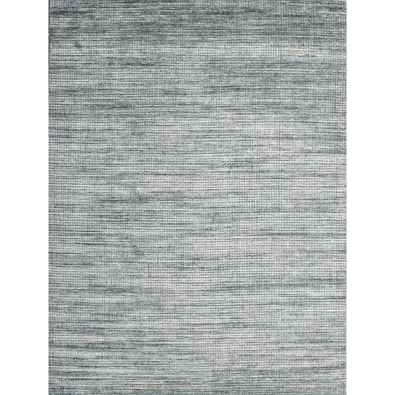 Hand Knotted Geometric Area Rug in Beige/Turquoise, Rectangle 12' x 15'