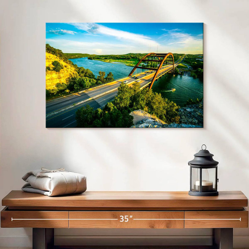 Pont ensoleillé Pennybacker, H 16 po x l 24 po