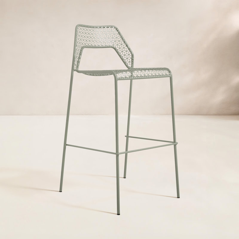 Hot Mesh Outdoor Stool, Gray Green, Bar Stool (30.5" Seat Height)