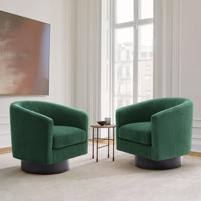 Bennett 72.1Cm Wide Swivel Barrel Chair