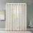 Fretwork Burnout Sheer Curtain Panel, Single Piece For Elegant Window Decor And Soft Light Filtering-1494997655-1494997654