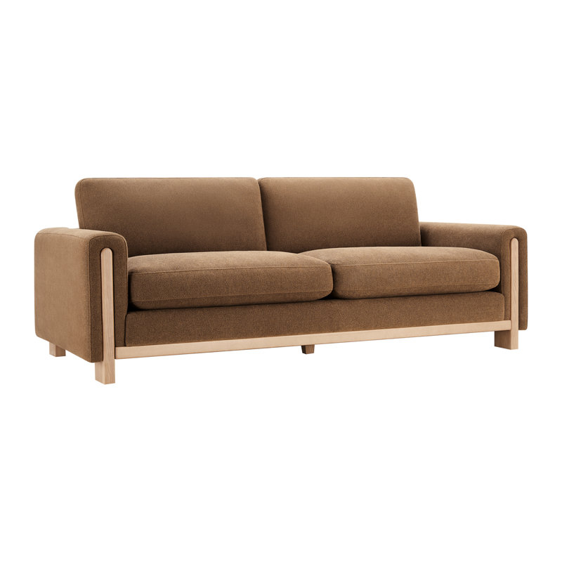 2-Piece Adika Upholstered Living Room Set, Elite Camel Textured Performance Chenille