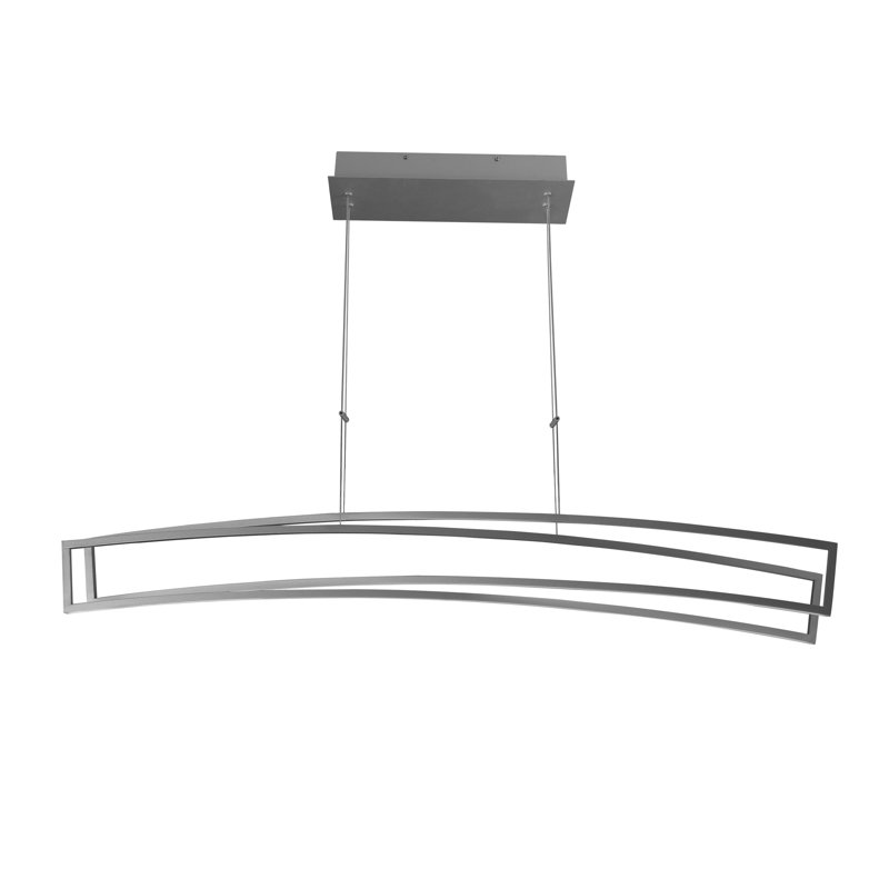 Sirius 46-Inch Silver Integrated LED Linear Chandelier