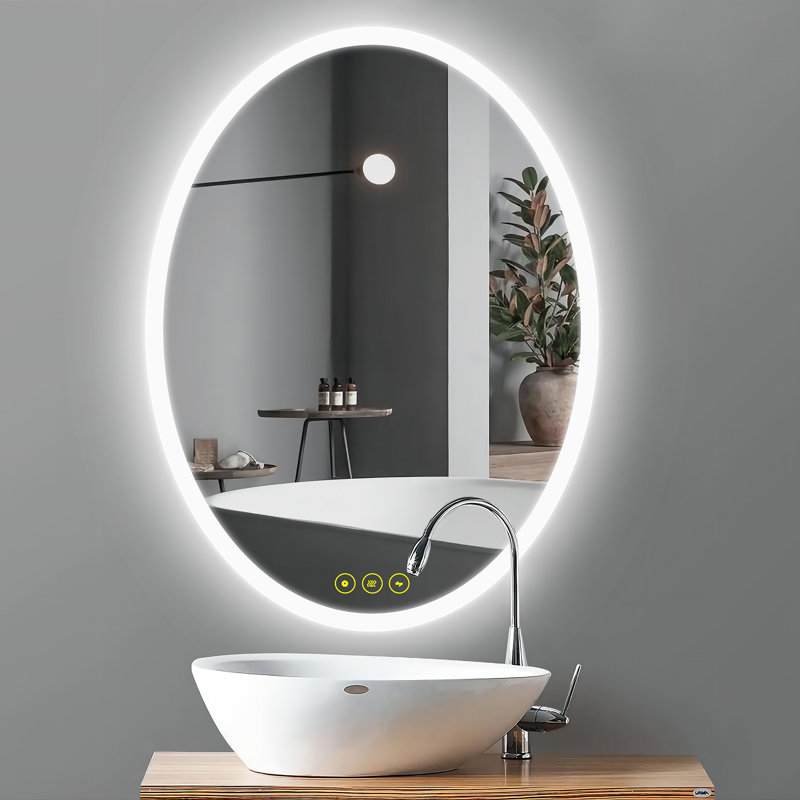 Miroir à DEL sans cadre Brue, 32 po x 24 po