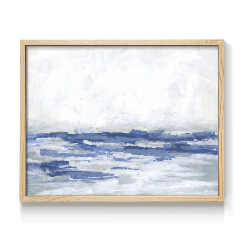 Blue Breakers I -Framed Print - Restickable