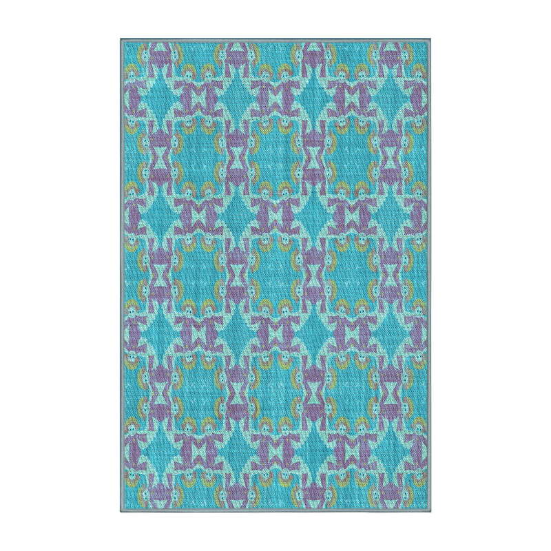 Geometric Indoor Rug, Rectangle 2' x 4'