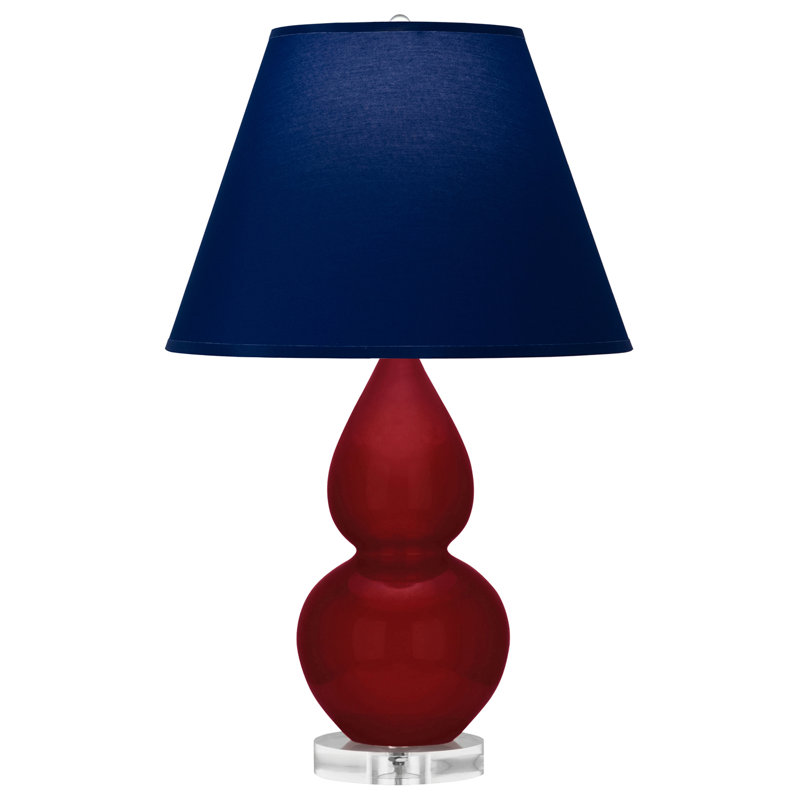 Petite lampe d'appoint à double gourde, Bleu marine/gris, Sangria