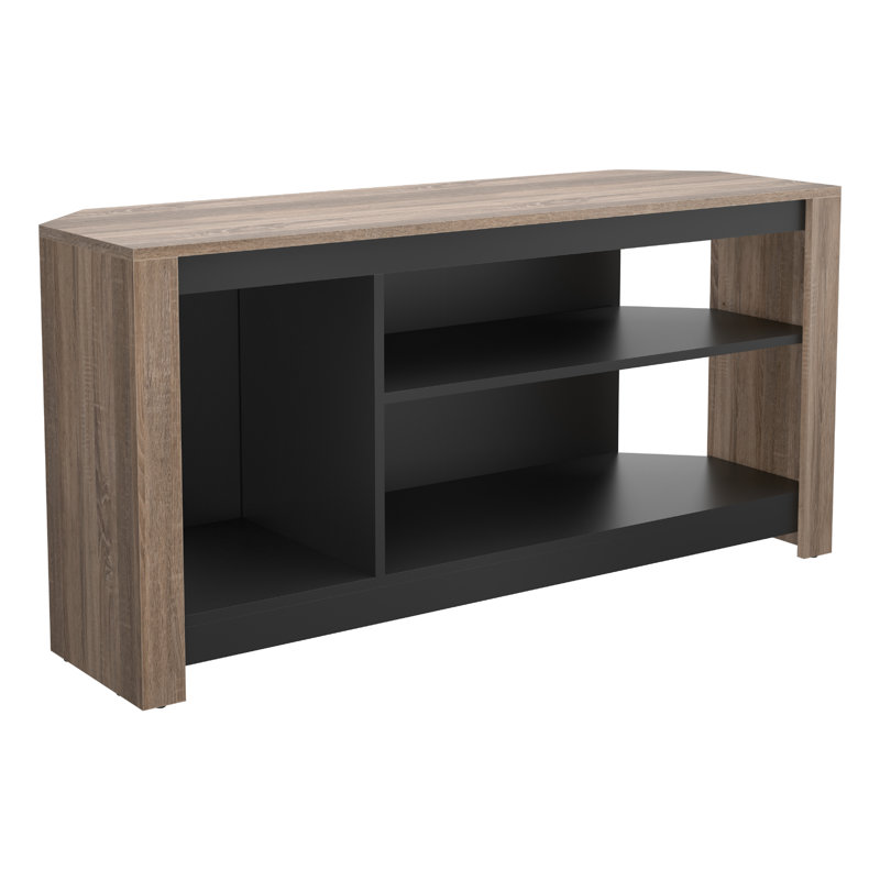 1.2m Gaming TV Stand with Vertical Storage - Rustic Sawn Oak